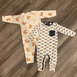 Monica and Andy Toddler boy rompers 18 to 24mos